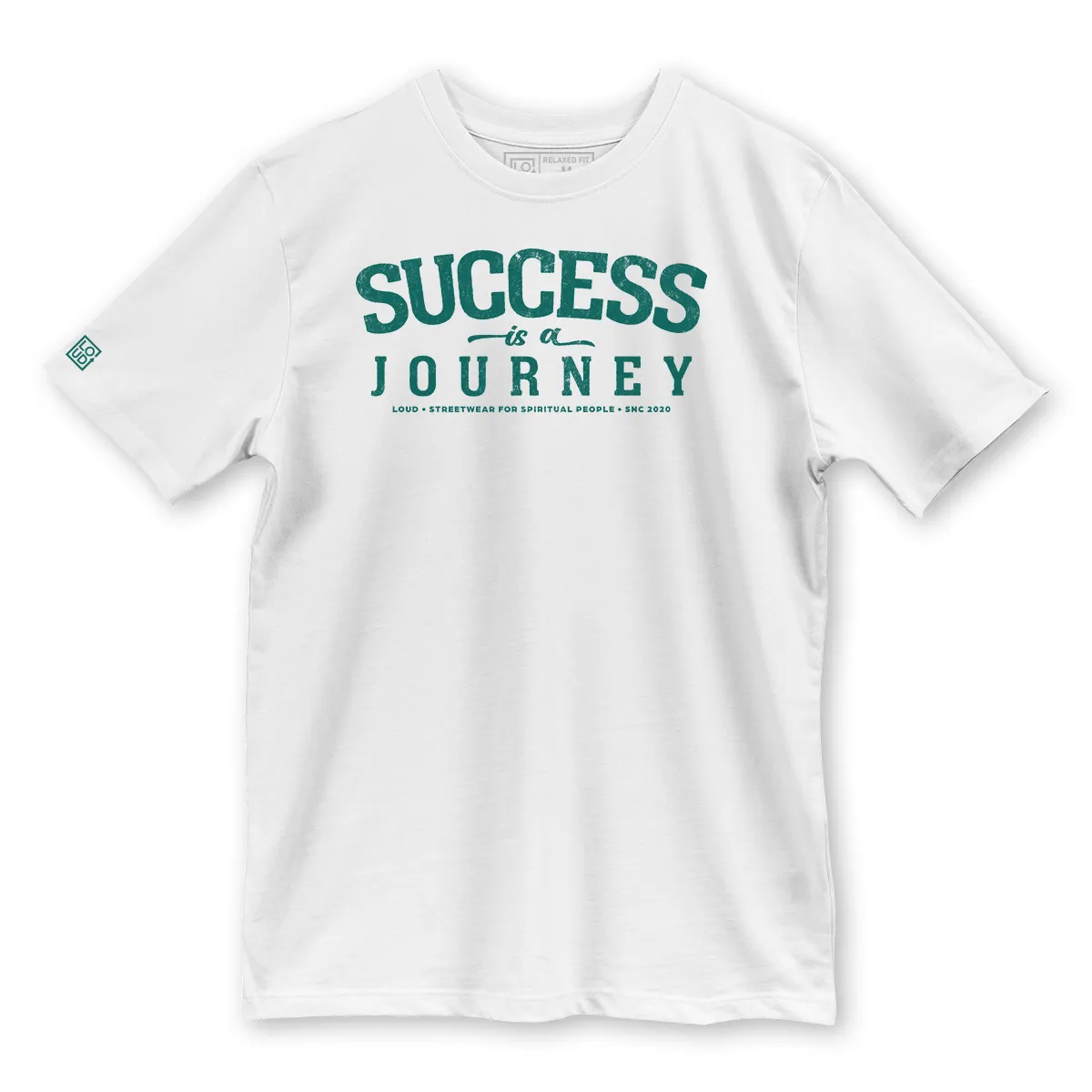 Imaginea unui tricou imprimat cu mesajul Success is a Journey