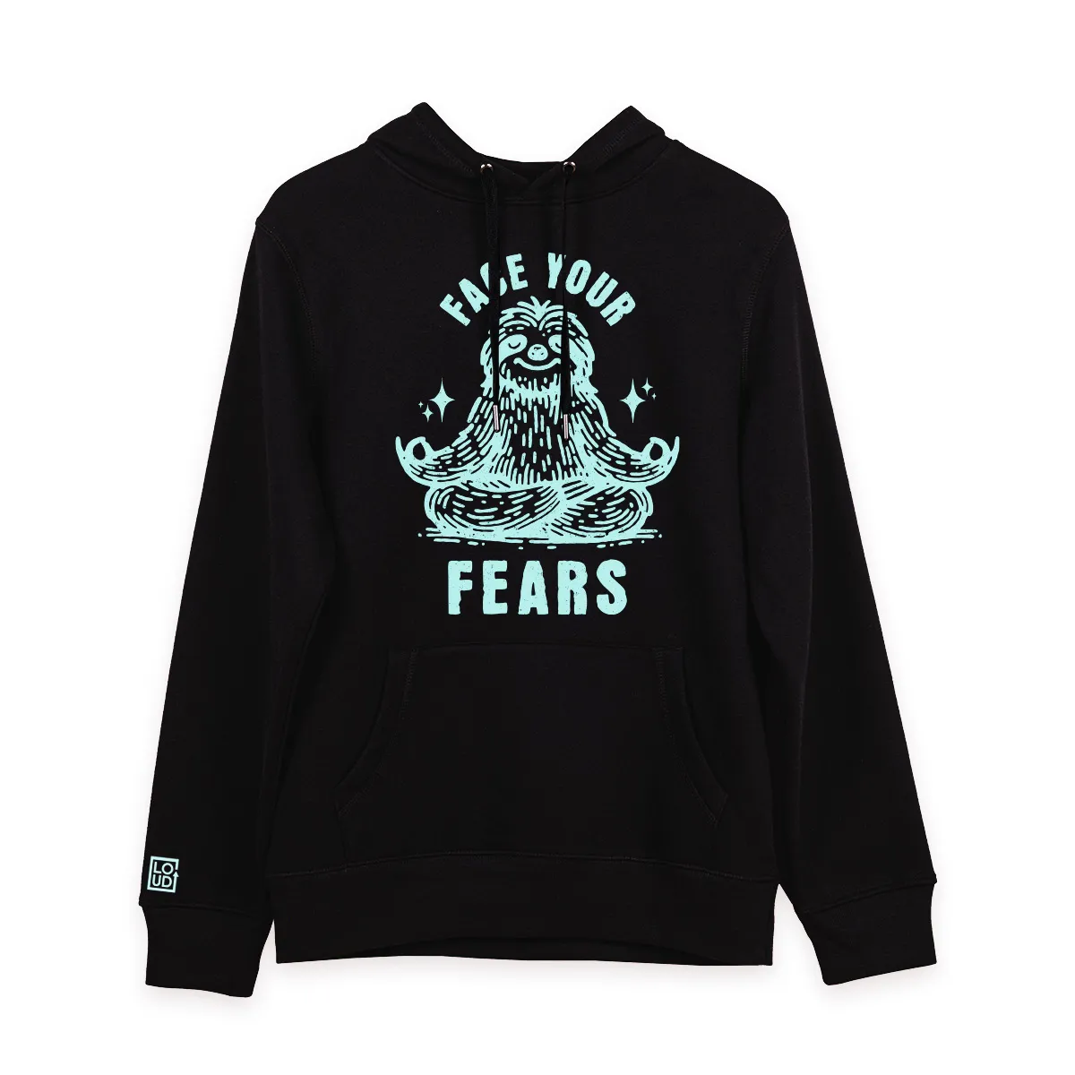 Imaginea unui Hanorac Unisex Negru Face Your Fears