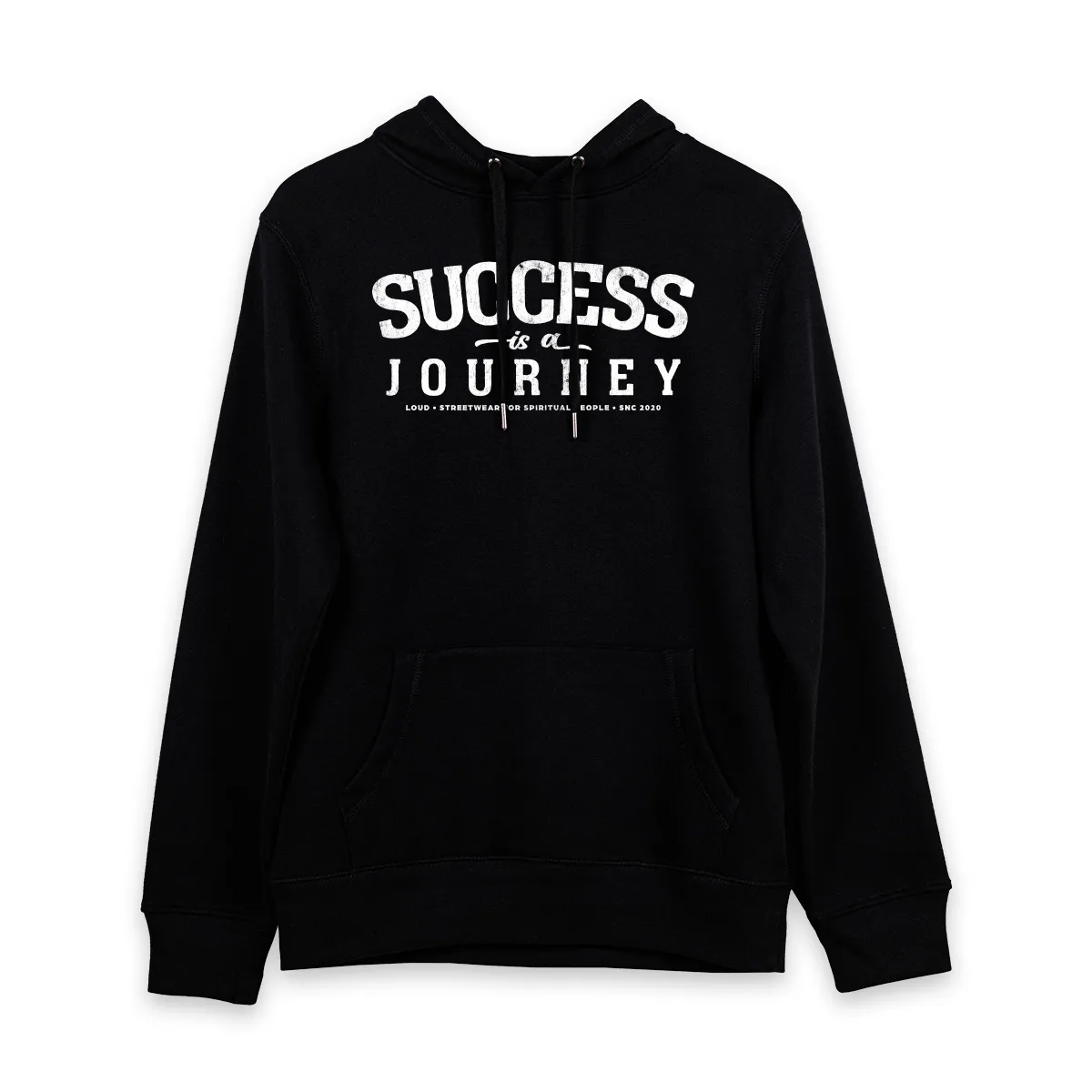 Hanorac Negru Success is a Journey v2.0 Imaginea unui Hanorac negru cu mesajul Success is a journey